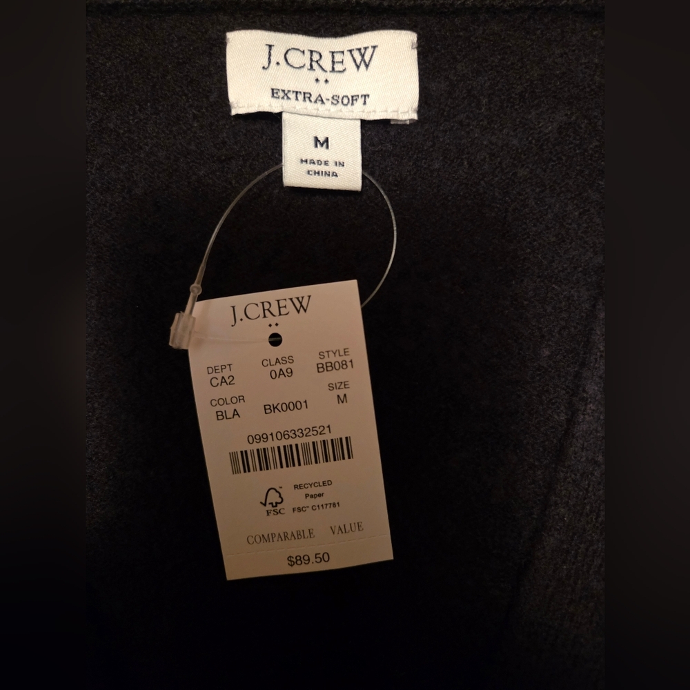 NWT J. Crew Women's Black Cardigan Sweater - Picture 2 of 5